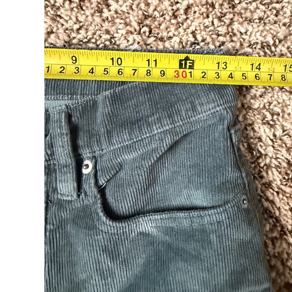 Lucky Brand Stevie High Rise Flare Corduroy Pants Teal Blue Womens 4/27 - Picture 3 of 7